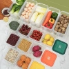 Cross-border refrigerator storage box, plastic pp food-grade handle, water-draining drawer type with lid, anti-odor cross-contamination preservation box factory Specification image